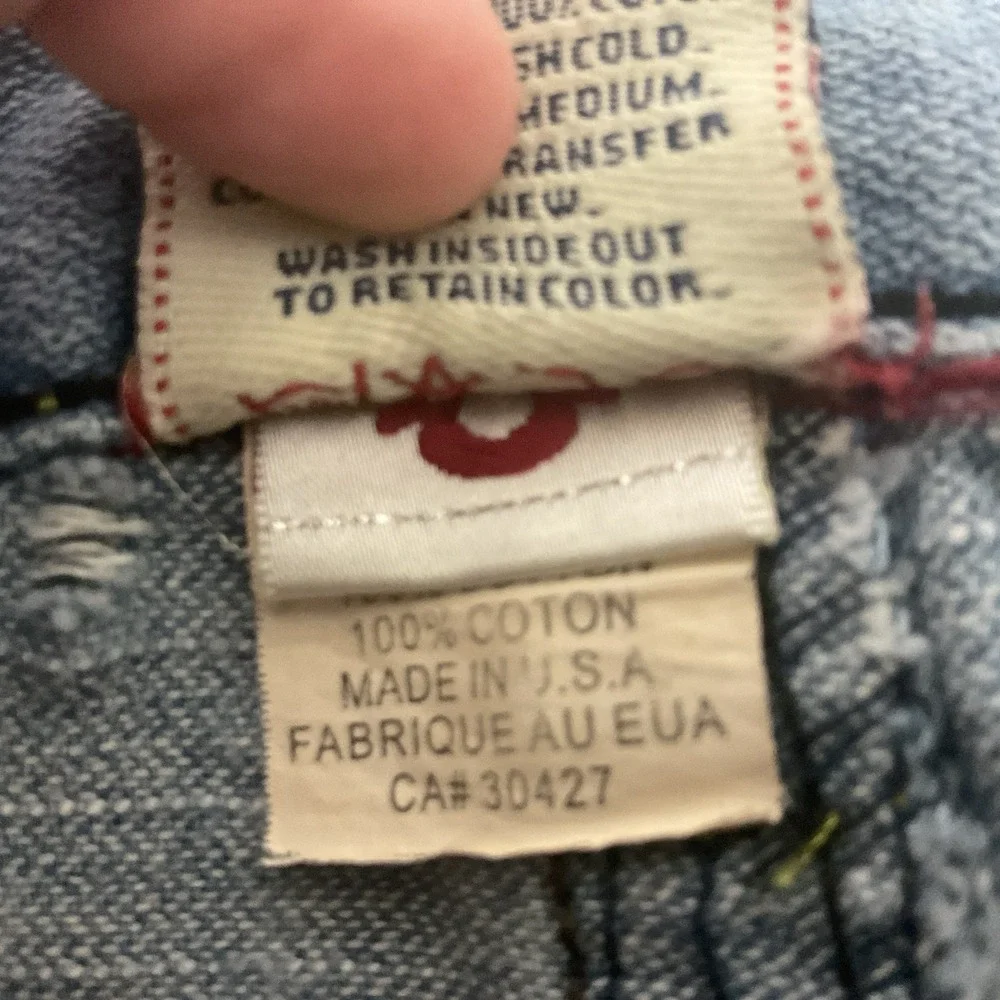 True Religion World Tour Rocco Straight 38x31 Measured Med Wash Relaxed